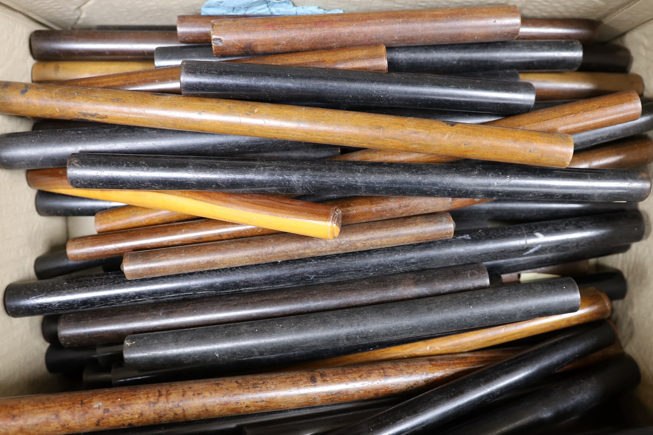 A selection of various wooden rulers